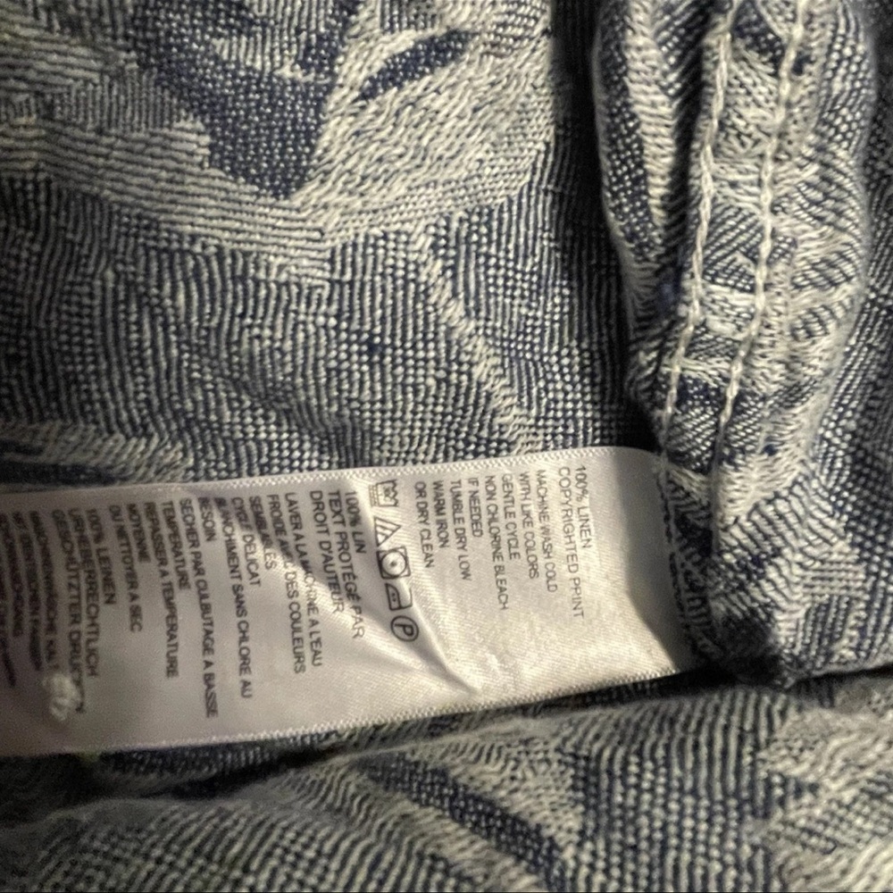 Vintage Tommy Bahama " Help Me Fronda" Ocean Deep 100% Linen Large - Picture 6 of 9